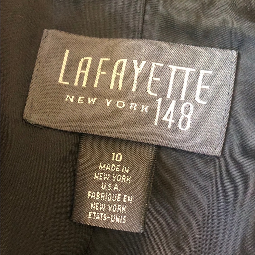 Lafayette 148 New York Wool Long Blazer Black Size 10 - Picture 6 of 8